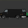Toy Cars Collection Featuring Black Police Car Green Sedan And Black Van