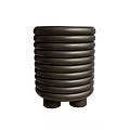 Minimal round a few cream round a few round stool shoe stool side 3d model