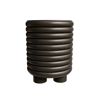 Minimal round a few cream round a few round stool shoe stool side 3d model