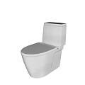 White Modern Ceramic Toilet With Sleek Clean Design In Home Bathroom Space