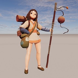 Modern Anime Character Girl Character Hand-made 3d model