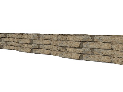 Modern retaining wall rubble stone block slope rockfill retaining wall model