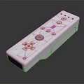Sleek White Game Remote Control With Responsive Buttons Directional Pad And Indicator Light 3d model