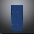 Practical Blue Metal Locker Featuring Multiple Lockable Compartments For Home Or Office Storage