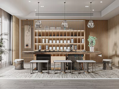 Modern Tea Room 3d model