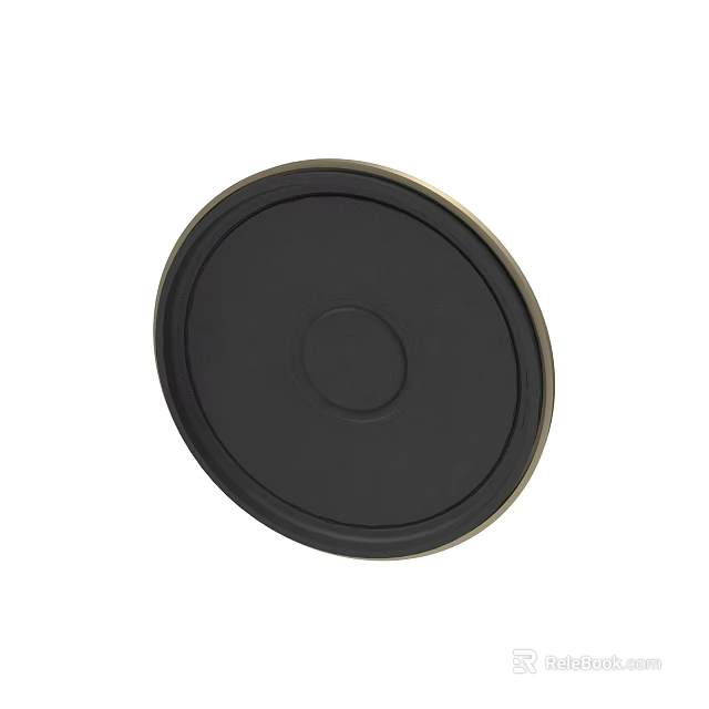 High Quality Black Circular Camera Lens Cap With Protective Rim Design 3d model 