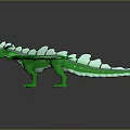 Green Glowing Dragon Toy With Spread Wings And Reflective Surface