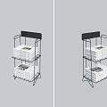 Metal Display Rack with Multiple Layers for Organizing Magazines and Brochures Sturdy Structure
