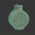 Ancient Clay Pottery Jar With Intricate Carved Designs And Decorative Motifs