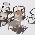Modern Leisure Accent Chairs With Wooden Frames And Comfortable Fabric Seats
