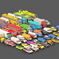 Different Types of Vehicles Including Cars Trucks Vans and Colorful Models