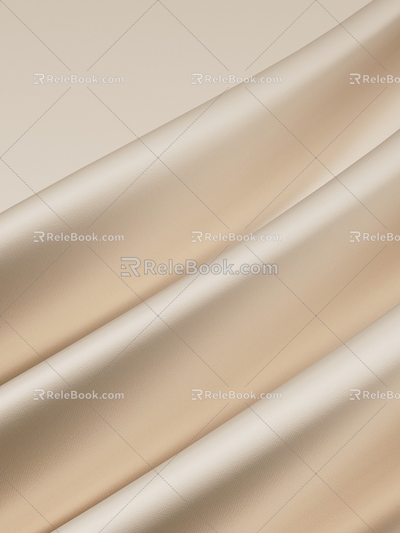 Silk Satin Fabric 3d model