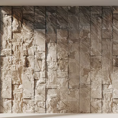 Modern TV background wall Modern rock background wall 3d model