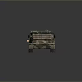 Military Camouflage Tracked Tank with Front Grille and Roof Rail Design
