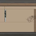 Modern Interior Space With Wooden Accents Beige Walls Floor Lamp And Decorative Branch