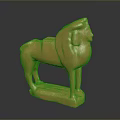 Elegant Golden Lion Shaped Decorative Furniture Sculpture For Home Decor