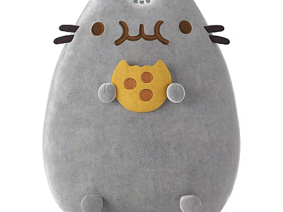 Modern toy pillow cat with biscuit fabric toy 3d model