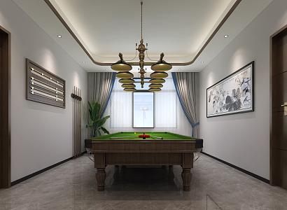 Modern Billiard Room 3d model