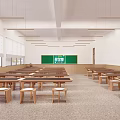 Modern Classroom Calligraphy Classroom Art Classroom General Labor Technology Classroom Away 3d model