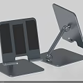 Adjustable Metal Phone And Tablet Stand With Stable Desktop Base And Ergonomic Design 3d model