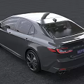 Gray Sedan Sleek Exterior Design With Alloy Wheels Front Grille And Modern Headlights
