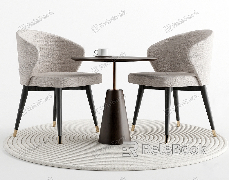 Modern leisure table and chair combination model