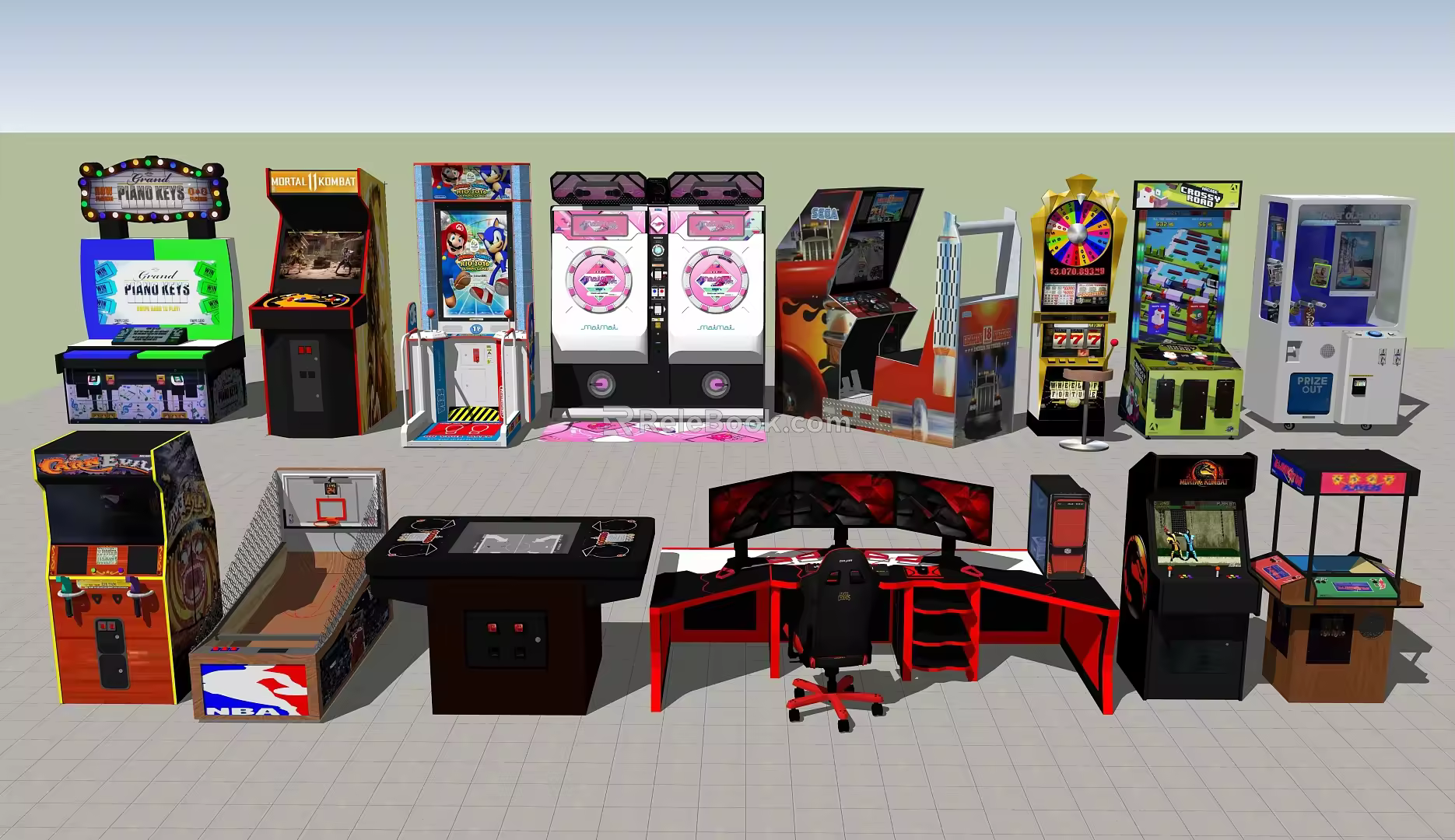 modern game machine game machine game equipment dancing machine 3d model