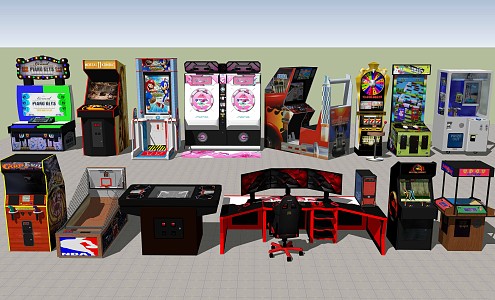 modern game machine game machine game equipment dancing machine 3d model