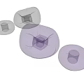 Transparent And Purple Inflatable Bean Bag Chairs Modern Design For Home Use