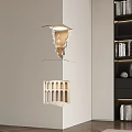 Modern Architectural Inspired Wall Lamp With Hollowed Design On Living Room Wall