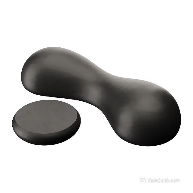 Black Flower Stand With Modern Smooth Surface Unique Shape For Indoor Decor 3d model