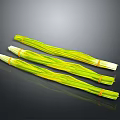 Three Bundles Of Fresh Green And White Scallions Tied With String
