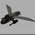 Futuristic Space Exploration Vehicle With Black Orange Cockpit And Extended Wings Design