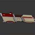 Vintage Red And White Streamlined Car Design With Leather Seat And Futuristic Body