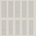 White Wainscoting Panels with Various Decorative Patterns for Interior Wall Decoration 3d model