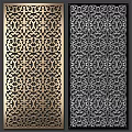 Elegant Metallic Wall Decor With Intricate Laser Cut Floral And Geometric Patterns