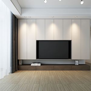 Modern TV background wall Living room TV background wall TV cabinet 3d model