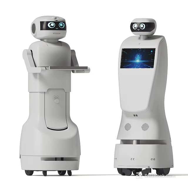 Smart Service Machines With Display Screen Tray And Modern Design Features 3d model 