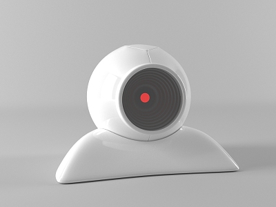 Modern spherical camera infrared camera 3d model