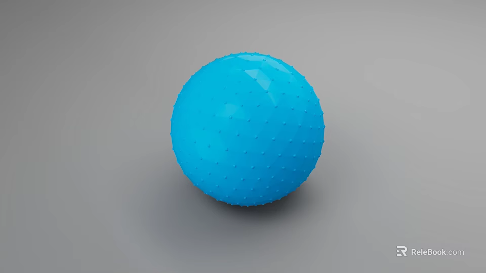 Kindergarten Fun Soft Blue Textured Play Ball For Kids Indoor Activities 3d model 
