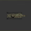 Vintage Military Tank With Camouflage Paint Number 35 And Metal Tracks