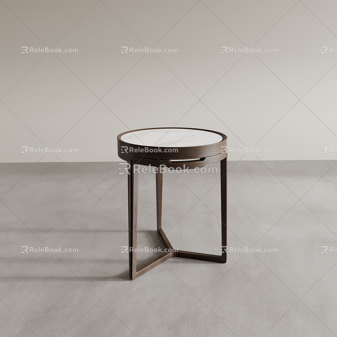 Round Table Coffee Table Side Table Corner Table Table Stool Round Stool Low Table 3d model