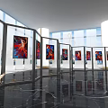 Elegant Club Interior With Live Orchestra Conductor Musicians And White Seats Setup