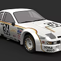 White Race Car With Number 36 And Multiple Sponsor Logos On Body