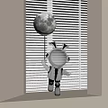 Modern table lamp humanoid table lamp artwork 3d model