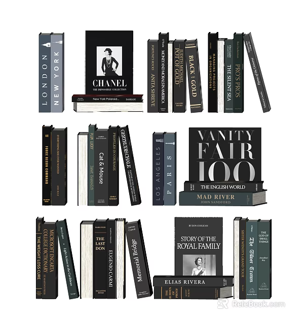 Fashion Royalty And Lifestyle Books Magazines With Vanity Fair Modern World Themes 3d model 