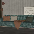 Nordic double sofa 3d model
