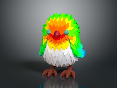 Modern owl grimace owl long-eared owl Wulin owl 3d model