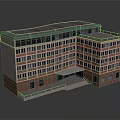 Modern Residential Building With Red Brick Exterior Solar Panels On Roof And Multiple Windows