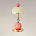 Modern Table Lamps with Colorful Bead Decorations Gold Bases and Various Shaped Lampshades